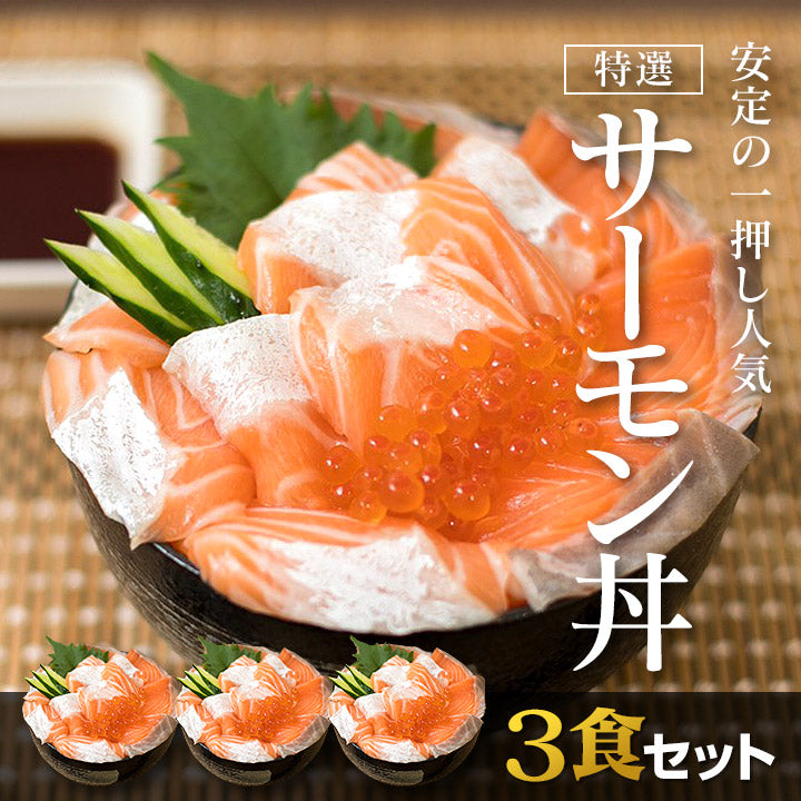 【３食セット】サーモン丼